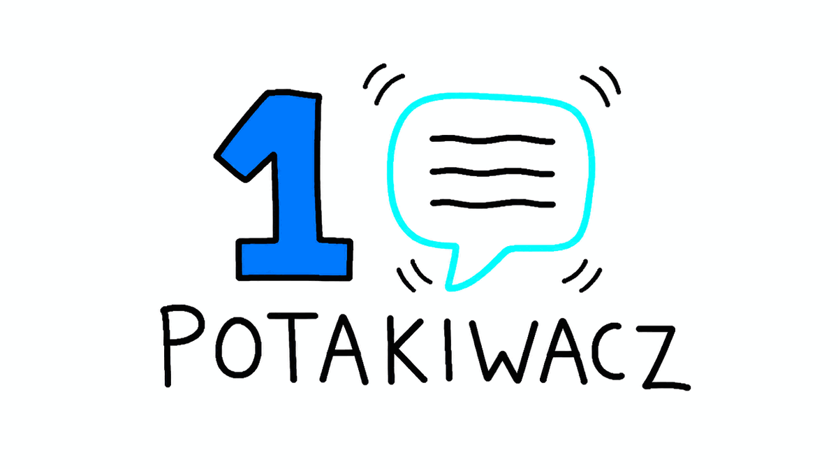Rysunek MS Paint: niebieska jedynka obok kiwającego się dymka czatu, napis POTAKIWACZ